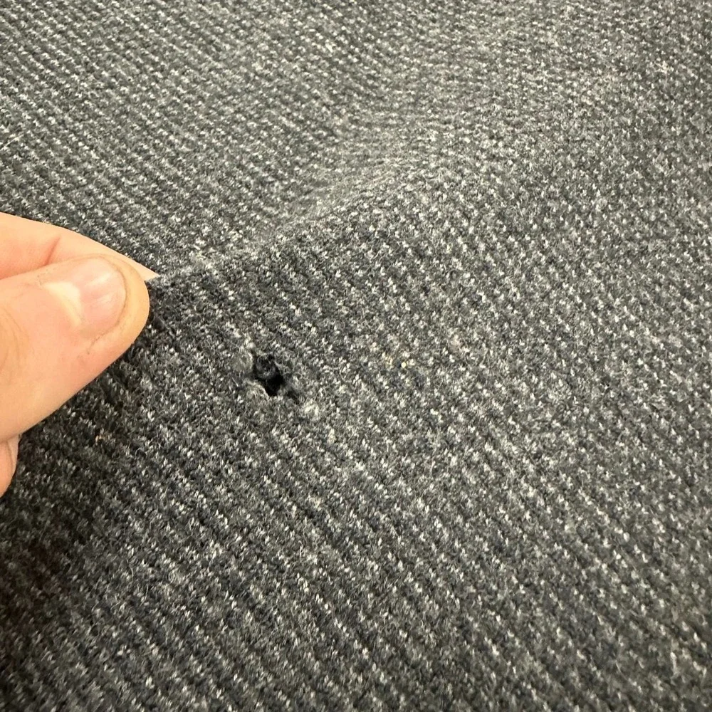 Polo Ralph Lauren Gray Merino Wool Knit Quarter Zip Sweater *small flaw* Size XL